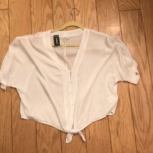 Button town tie front top